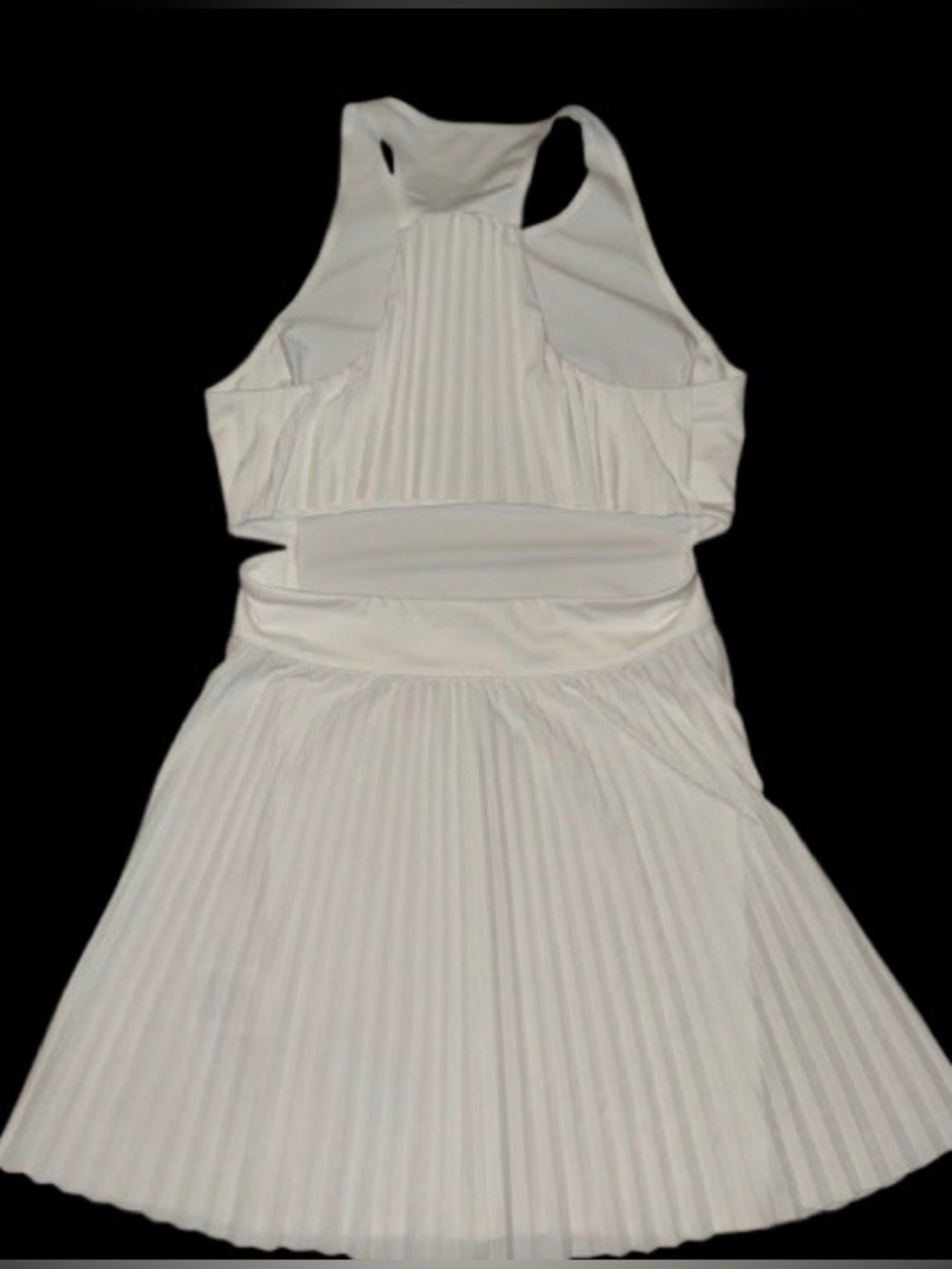 NIKE MARIA SHARAPOVA White GORGEOUS Dress W/Open top & back pleats RARE SMALL